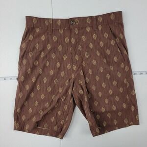 Eddie bauer Mens travex shorts red‎ geometric size 30 chino 1861